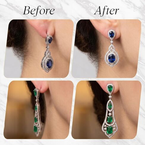 4 Pairs Earring Backs for Droopy Ears, Large Backing Studs Earring Lifter for Heavy Support Backs Secure Earrings Lifters for Droopy Ears Big Studs (Heart) in Kuwait