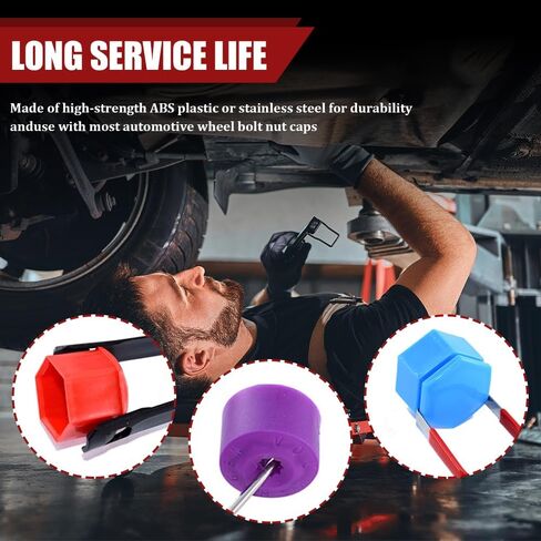 3PCS Car Wheel Hub Bolt Nut Cover Removal Tool, Lug Nut Removal Tool, 3 Styles Lug Cap Cover Remover Set, Car Accessories Wheel Hub Puller & Bolt Cap Remover Hook Universal for Most Vehicles in Saudi Arabia
