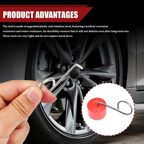 3PCS Car Wheel Hub Bolt Nut Cover Removal Tool, Lug Nut Removal Tool, 3 Styles Lug Cap Cover Remover Set, Car Accessories Wheel Hub Puller & Bolt Cap Remover Hook Universal for Most Vehicles in Saudi Arabia