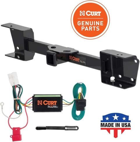 CURT Class 3 Trailer Hitch 2" Receiver with 4-Way Flat Output Custom Wiring Harness fits 2019-2026 Ascent | Resists Rust, Chipping, & UV | Includes Hardware and Dust Cover in Kuwait