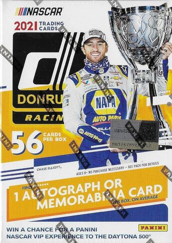 2021 Donruss Series NASCAR Blaster Box with 1 Autograph or Memorabilia Card Plus Chance at Retail Exclusive Checkers in Saudi Arabia