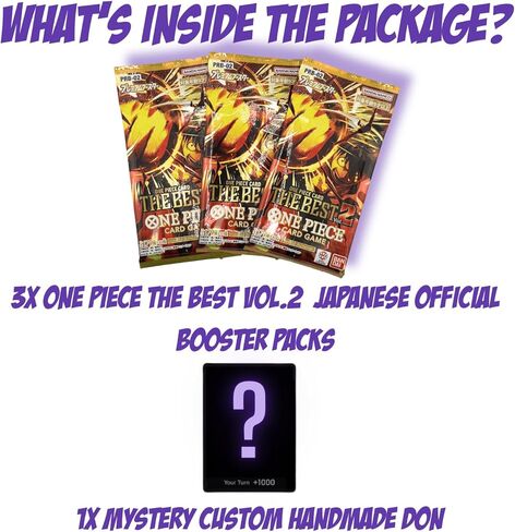 One Piece Cards Booster Packs | Japanese Original Sealed Booster Packs | Handmade Don! Card | Mystery Figure |One Piece TCG | (PRB02 The Best Vol.2 Premium Japanese (3 Packs /30 Cards in Total)) in Saudi Arabia