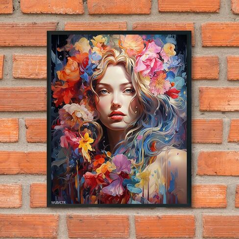 WUIVCTR Woman Paint by Numbers Woman for Adults, Acrylic Oil Paint by Numbers Kits for Beginner with Paintbrushes 16x20in Paintwork Art Canvas for Home Decor in Kuwait