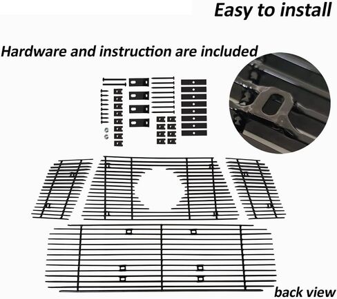 Front Grill Inserts for Nissan Titan 2008-2015 Chrome Aluminum Billet Grille Combo Upper Lower 4pcs 2009 2010 2011 2012 2013 2014 in Saudi Arabia
