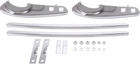 KUAFU Front Bumper Grille Brush Guard Compatible with 1947-1954 Chevy Chevrolet Truck 3100 3600 3700 3800 3900 Bull Bar Front Bumper Grill Guard Frame Protector Steel Chrome in Kuwait