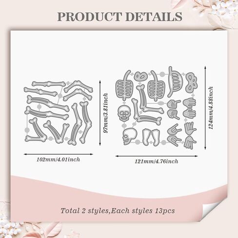 WADORN Skeleton Man Cutting Die Cuts, Metal Halloween Theme Embossing Stencil Die Cuts Skull Ghost Stencils DIY Crafts Cards Embossing Tools for DIY Scrapbooking Craft Photo Album Paper Card Decor in Kuwait
