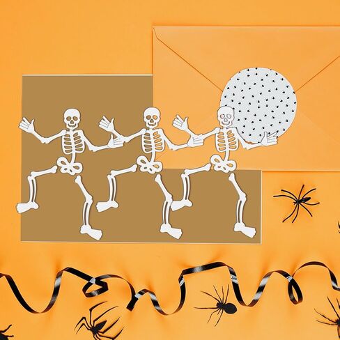 WADORN Skeleton Man Cutting Die Cuts, Metal Halloween Theme Embossing Stencil Die Cuts Skull Ghost Stencils DIY Crafts Cards Embossing Tools for DIY Scrapbooking Craft Photo Album Paper Card Decor in Kuwait