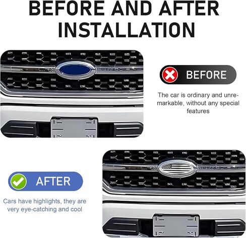 Car Front Grill Emblem, 9 Inch Hood American Flag Emblem, Self Adhesive Auto Grille Decal, Compatible with Ford F150 250 350, 11-14 Edge, 11-16 Explorer, 06-11 Ranger, 07-14 Expedition in Saudi Arabia