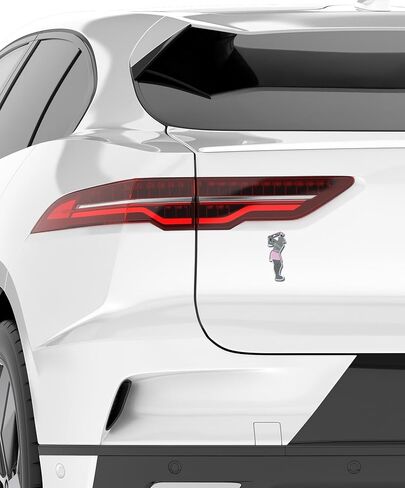 Elektroplate Ladies Golfer OEM Chrome & Pink Emblem for Cars, Trucks, and All Auto | Universal Fit at 3.25" x 1.5" | Weatherproof in Kuwait