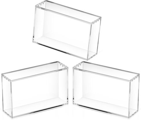 Clear Acrylic Display Case,Stackable Storage Box with Magnetic Closure,Compatible with Mega Charzrd X ex UPC and 151 UPC,Ideal for Showcasing Collectibles(3 Pack) in Saudi Arabia