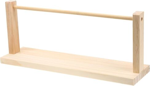 Gatuida Wooden Ribbon Organizer Storage Holder, Ribbon Spool Rack for Craft Room, 15.74 x 6.69 x 4.33 Inch in Kuwait
