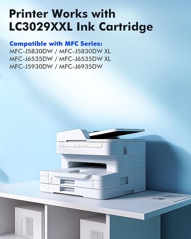 LC3029XXL بديل متوافق عالي الإنتاجية لأخيه LC3029 LC3029BK LC3029XXL للاستخدام مع Brother MFC-J5830DW MFC-J5830DWXL MFC-J5930DW MFC-J6535DW MFC-J6535DWXL MFC-J6935DW (4PACK-BCMY) in Kuwait