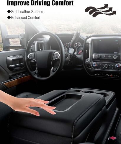 Dasbecan Front Seat Center Console Armrest Lid Fit for Chevrolet Chevy Silverado Suburban Tahoe GMC Sierra Yukon XL 2014-2020 40/20/40 Split Bench Sea Replace 22881398 in Kuwait