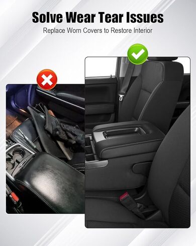 Dasbecan Front Seat Center Console Armrest Lid Fit for Chevrolet Chevy Silverado Suburban Tahoe GMC Sierra Yukon XL 2014-2020 40/20/40 Split Bench Sea Replace 22881398 in Kuwait