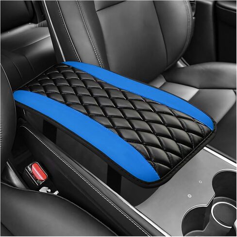Car Center Console Cover, Waterproof Leather Auto Center Console Cushion Pad Soft Armrest Cover, Universal Comfortable Seat Box Pad Armrest Protector for Cars Trucks SUVs (Red) in Saudi Arabia