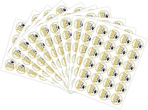 240 PCS 2026 Graduation Stickers, 1.5" Class of 2026 Self Adhesive Graduation Cap Sticker for Envelope Seals Scrapbooking,Class of 2026 Sticker Labels,College High School Senior Graduate Party Favors in Saudi Arabia
