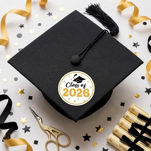 240 PCS 2026 Graduation Stickers, 1.5" Class of 2026 Self Adhesive Graduation Cap Sticker for Envelope Seals Scrapbooking,Class of 2026 Sticker Labels,College High School Senior Graduate Party Favors in Saudi Arabia