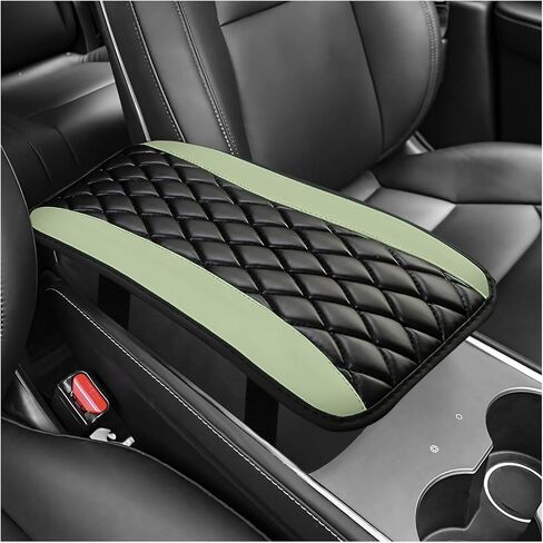 Car Center Console Cover, Waterproof Leather Auto Center Console Cushion Pad Soft Armrest Cover, Universal Comfortable Seat Box Pad Armrest Protector for Cars Trucks SUVs (Red) in Saudi Arabia