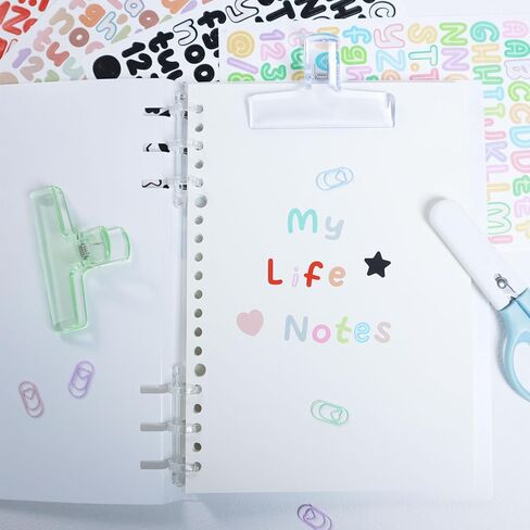 24 Sheets 2688 Pieces 1/2 Letter Stickers,Waterproof Adhesive Vinyl Alphabet & Number for Scrapbook,Files and Inventory Labeling - Multi in Saudi Arabia