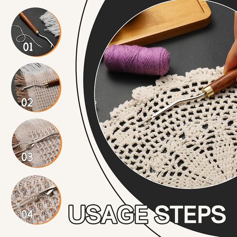 Giwrmu Latch Hook Tool, Wooden Latch Hooks, Latch Hook Crochet Needle for Micro Braids, Hair Extension and Carpet Craft in Saudi Arabia