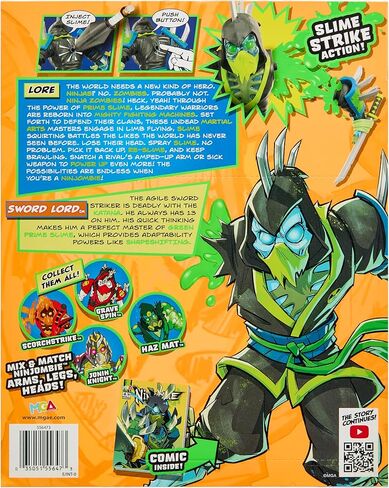 Ninjombie Action Figure - Sword Lord, Boys Action Ninja Zombie Slime Monster Action Figure, Ages 6 + in Kuwait