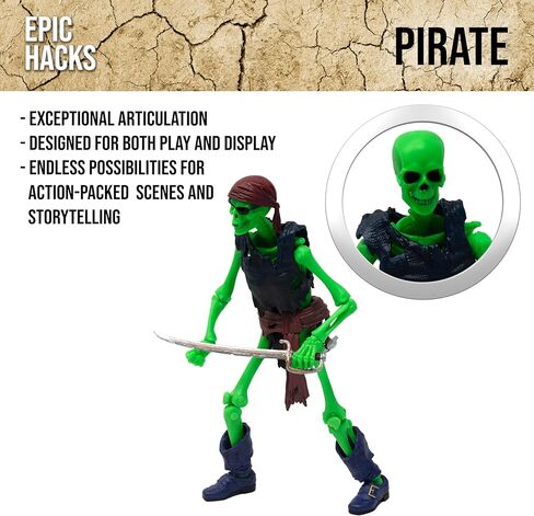Boss Fight Studio Epic H.A.C.K.S. شخصية ريد سونيا الفاخرة مع شبح جريم وهياكل عظمية للقراصنة - مجموعة من 3 تماثيل مفصلية للغاية - أجزاء وإكسسوارات قابلة للتبديل - 1:12 in Kuwait