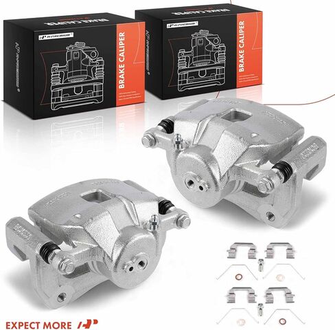 A-Premium Disc Brake Calipers Assembly with Bracket Compatible with Kia, Hyundai Vehicles - Sportage, Tucson, 2016-2021 - Front Driver and Passenger Side in Kuwait