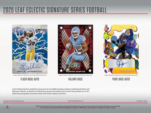 2025 Leaf Eclectic Signature Series Football Mythical Hobby Trading Card Box (6 Autographs Per Box) 2 Mythical Autograph Cards Per Box! in Saudi Arabia