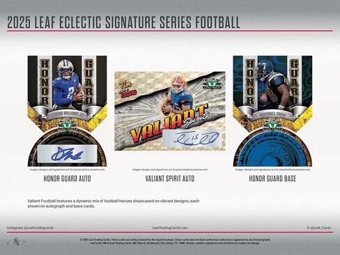 2025 Leaf Eclectic Signature Series Football Mythical Hobby Trading Card Box (6 Autographs Per Box) 2 Mythical Autograph Cards Per Box! in Saudi Arabia