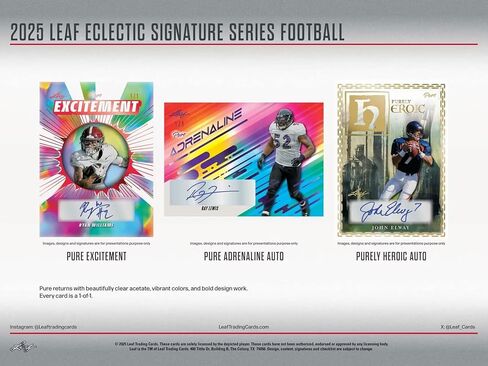 2025 Leaf Eclectic Signature Series Football Mythical Hobby Trading Card Box (6 Autographs Per Box) 2 Mythical Autograph Cards Per Box! in Saudi Arabia