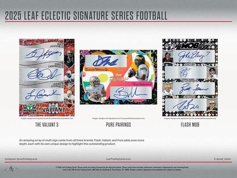 2025 Leaf Eclectic Signature Series Football Mythical Hobby Trading Card Box (6 Autographs Per Box) 2 Mythical Autograph Cards Per Box! in Saudi Arabia