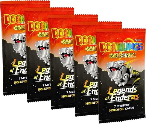 Doomlings Card Game: Legends of Enderas Expansion - Collectible Mystery Holofoils Gold Pack | Strategy Board Game for Families | 2-6 Players, Ages 7+ (35 New Holofoils) in Saudi Arabia