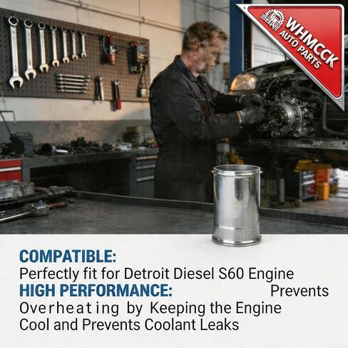 304 Stainless Steel Intake Manifold Extension Pipe Short Coolant Tube for Detroit Diesel Series 60 14.0L Only, Replaces OEM #23505899, Heavy Duty Engine Cooling System Part in Kuwait