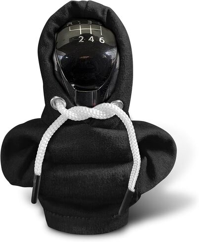 2PCS Gear Shift Hoodie, Gear Shift Cover, Mini Hoodie for Auto Shifter, Automotive Interior Accessories Fashionable Hoodie Gear Shift Knob Protector for SUV Sedan Truck (Black+Purple) in Kuwait