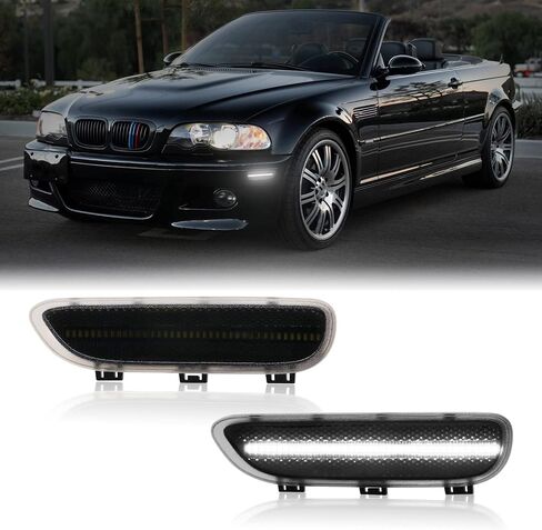 Front Bumper LED Reflector Lights Replacement for 3 Series E46 325i 325Ci 330Ci 330i 2-Door Coupe Convertible 1999-2003, E46 M3 2001-2006, 2 PCS Side Marker Fender Driving Parking Lamp in Kuwait