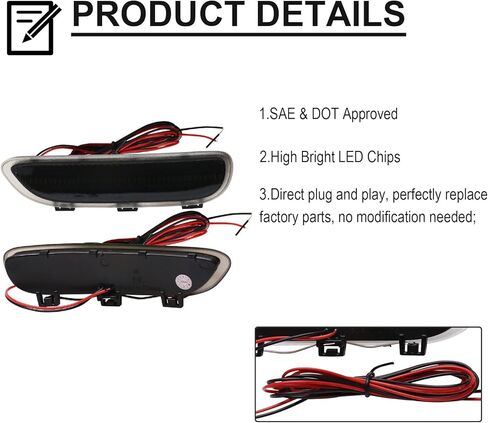 Front Bumper LED Reflector Lights Replacement for 3 Series E46 325i 325Ci 330Ci 330i 2-Door Coupe Convertible 1999-2003, E46 M3 2001-2006, 2 PCS Side Marker Fender Driving Parking Lamp in Kuwait