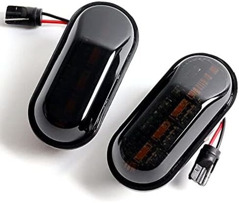 Smoked Lens Amber LED Front Side Marker Lamp, Compatible With 2000-2009 Honda S2000, 1985 - 2011 Honda Civic, 1988-91 Honda CRX, 97-01 Honda Prelude, Replace OEM Sidemarkers Turn Signal Light in Kuwait