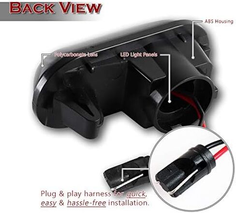 Smoked Lens Amber LED Front Side Marker Lamp, Compatible With 2000-2009 Honda S2000, 1985 - 2011 Honda Civic, 1988-91 Honda CRX, 97-01 Honda Prelude, Replace OEM Sidemarkers Turn Signal Light in Kuwait