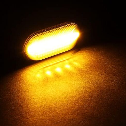 Smoked Lens Amber LED Front Side Marker Lamp, Compatible With 2000-2009 Honda S2000, 1985 - 2011 Honda Civic, 1988-91 Honda CRX, 97-01 Honda Prelude, Replace OEM Sidemarkers Turn Signal Light in Kuwait