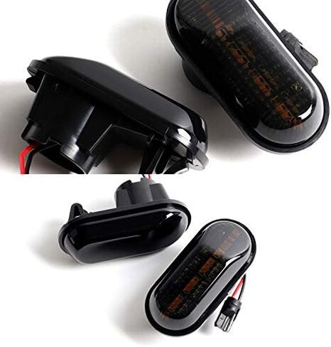 Smoked Lens Amber LED Front Side Marker Lamp, Compatible With 2000-2009 Honda S2000, 1985 - 2011 Honda Civic, 1988-91 Honda CRX, 97-01 Honda Prelude, Replace OEM Sidemarkers Turn Signal Light in Kuwait