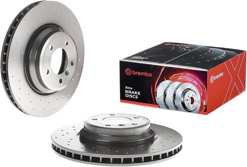 Brembo 09.A599.1X Xtra UV Coated vented drilled Front Brake Rotor BMW OE# 34116855000 in Kuwait