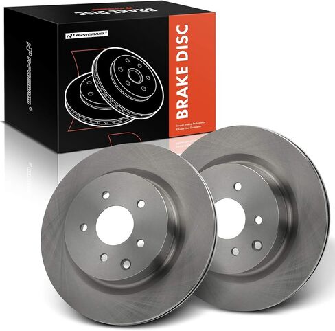 A-Premium 12.68 inch (322mm) Rear Drilled and Slotted Disc Brake Rotors Compatible with Select Nissan and Infiniti Models - 350Z 2003-2008, G35 2003-2004, 2-PC Set in Saudi Arabia