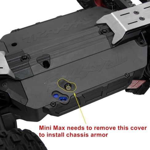 Stainless Steel RC Chassis Armor Skid Plate Protecter Guard Upgrade Part for Traxxas Mini Maxx Monster Truck 107154-1 Mini XRT 108076-1 (Silver in Kuwait