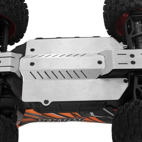 Stainless Steel RC Chassis Armor Skid Plate Protecter Guard Upgrade Part for Traxxas Mini Maxx Monster Truck 107154-1 Mini XRT 108076-1 (Silver in Kuwait