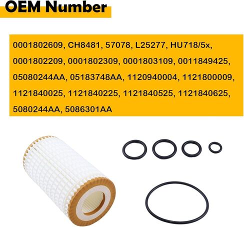 0001802609 Oil Filter Compatible with Mercedes-Benz CLS550 E550 S550 GL450 SL550 R550 E300 C300 GL550 SLK300 in Kuwait