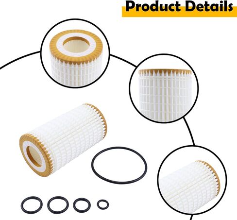 0001802609 Oil Filter Compatible with Mercedes-Benz CLS550 E550 S550 GL450 SL550 R550 E300 C300 GL550 SLK300 in Kuwait