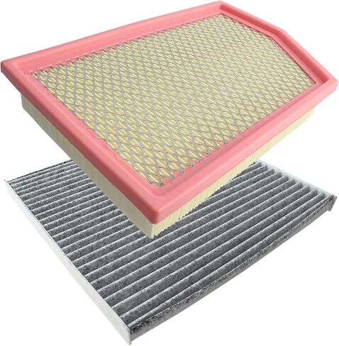 68223044AA 52022378AA Engine and Cabin Air Filter Combo Set Compatible with Jeep Cherokee L4 2.4L 2014-2017 V6 3.2L 2014-2018 52022378 AA 52022378 AB 52022378AB CA11877 CF12000 in Kuwait