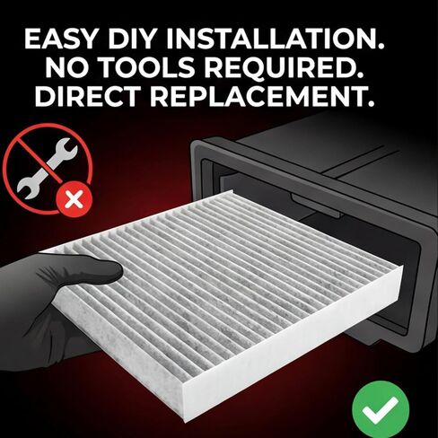 Cabin Engine Air Filter GF312 Compatible with Nissan Versa 2020-2025 Kicks 2018-2024 Replaces 27891-5RB0A 27891-5RB0B 27891-5RB0C 16546-5RB1A CA12315 in Kuwait
