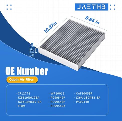 JX6Z-19N619-BA Cabin Air Filter for Ford Bronco Sport(2021-2026), Escape(2020-2025), Explorer(2020-2026), Maverick(2022-2026); for Lincoln Aviator(2020-2025);Replace: CF12772 JX6A-18D483-BA in Saudi Arabia