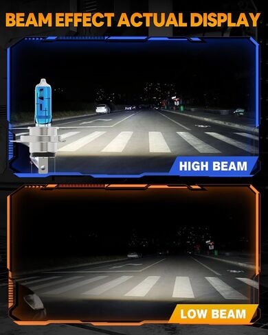 Compatible with Toyota FJ Cruiser 2007-2014 Halogen Headlight Bulb Combo - 185% Brighter 5000K White High/Low Beam, Plug and Play, 2-Pack in Saudi Arabia